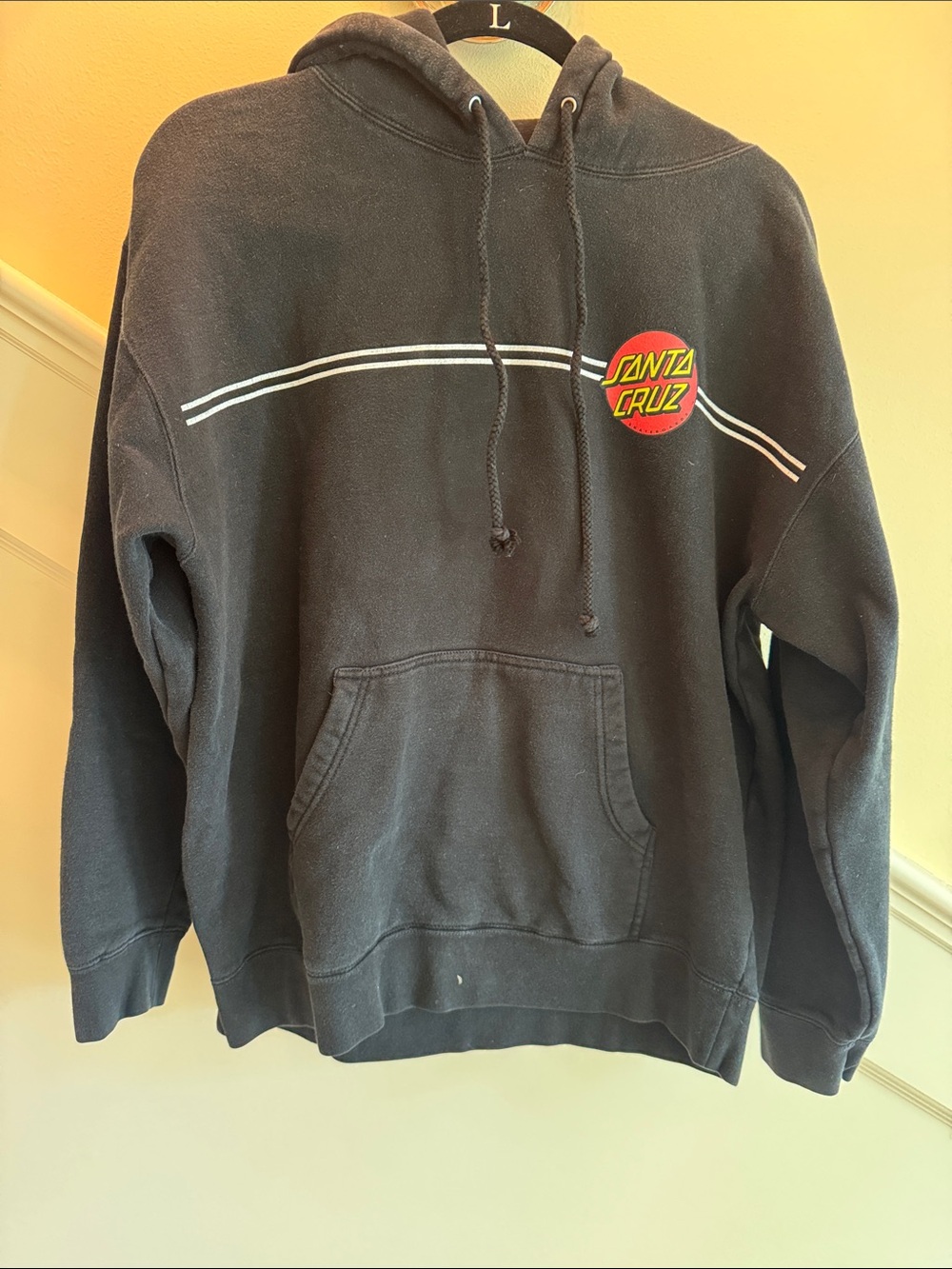 Santa Cruz Skateboards Black Hoodie with Red & Yellow Logo